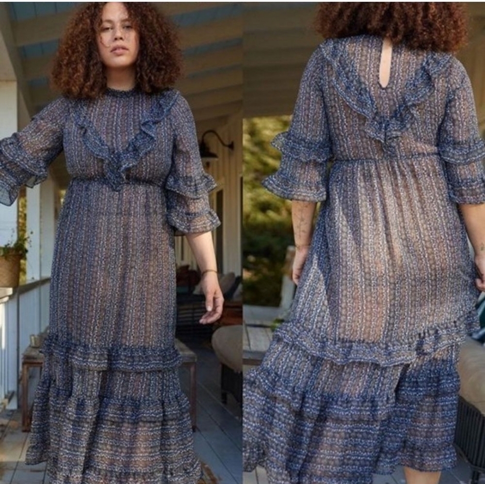 Christy Dawn Bijou Prairie Midi Dress (M)